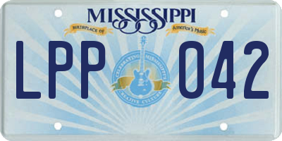 MS license plate LPP042