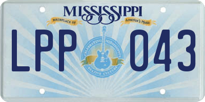 MS license plate LPP043