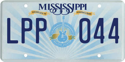 MS license plate LPP044
