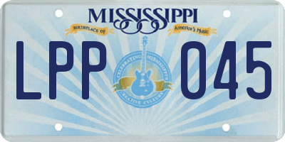 MS license plate LPP045