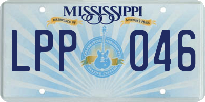 MS license plate LPP046