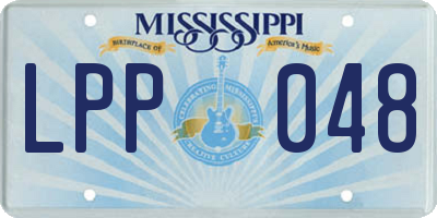 MS license plate LPP048