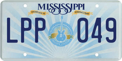 MS license plate LPP049