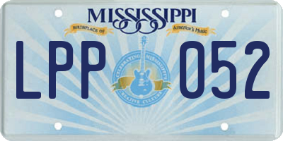 MS license plate LPP052