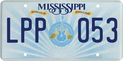 MS license plate LPP053