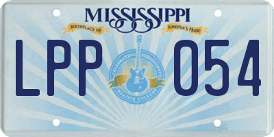 MS license plate LPP054