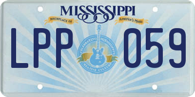 MS license plate LPP059