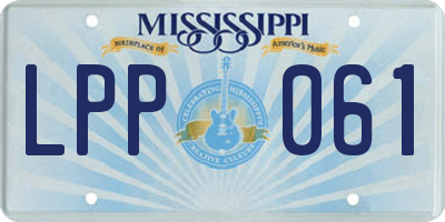 MS license plate LPP061