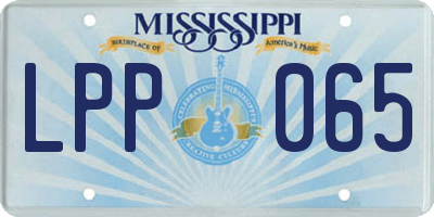 MS license plate LPP065