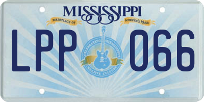 MS license plate LPP066