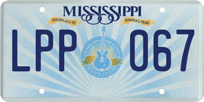 MS license plate LPP067