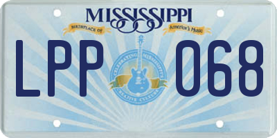MS license plate LPP068