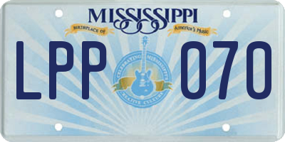 MS license plate LPP070