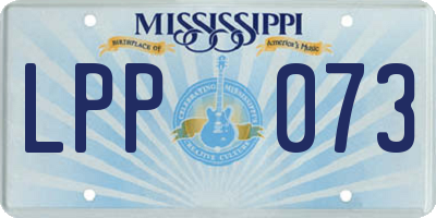 MS license plate LPP073