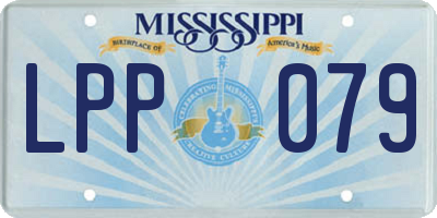 MS license plate LPP079