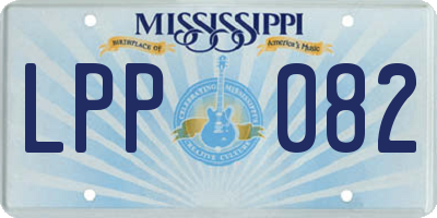 MS license plate LPP082
