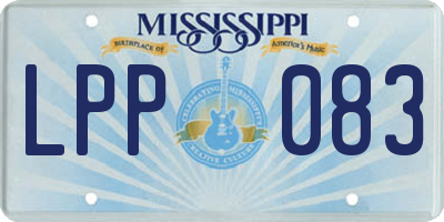 MS license plate LPP083