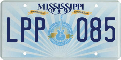 MS license plate LPP085