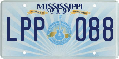 MS license plate LPP088