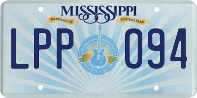 MS license plate LPP094