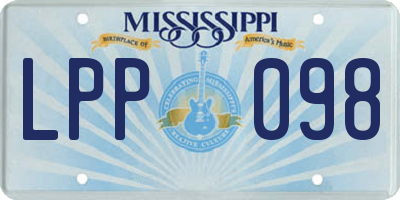 MS license plate LPP098