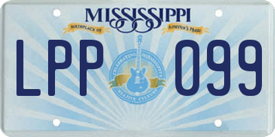 MS license plate LPP099