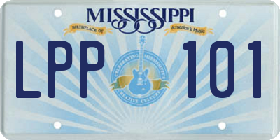 MS license plate LPP101