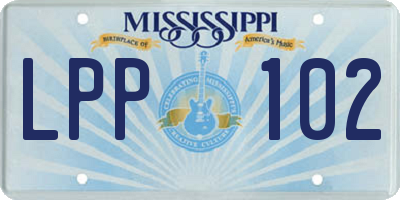 MS license plate LPP102