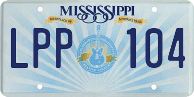 MS license plate LPP104