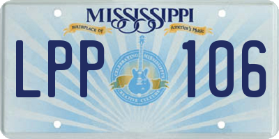 MS license plate LPP106