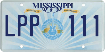 MS license plate LPP111