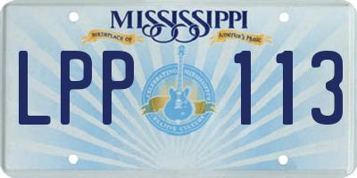 MS license plate LPP113