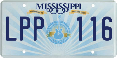 MS license plate LPP116