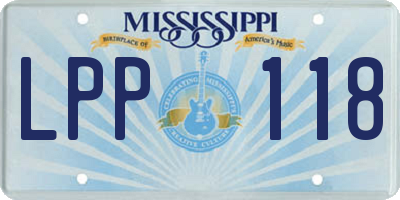 MS license plate LPP118