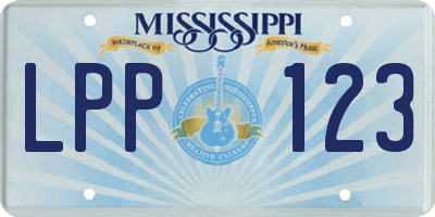 MS license plate LPP123