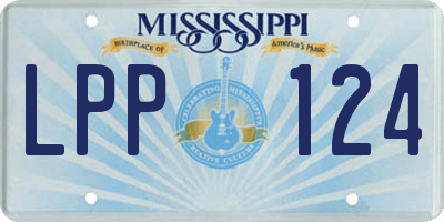 MS license plate LPP124