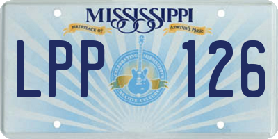 MS license plate LPP126