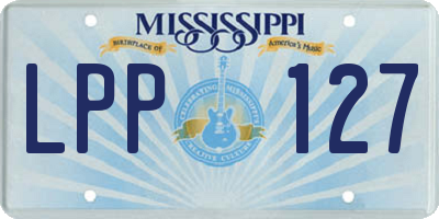 MS license plate LPP127
