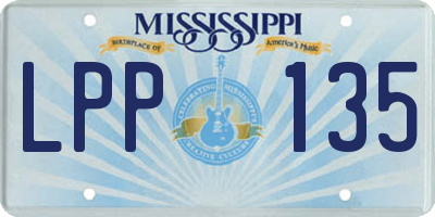 MS license plate LPP135