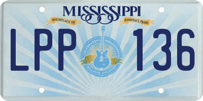 MS license plate LPP136