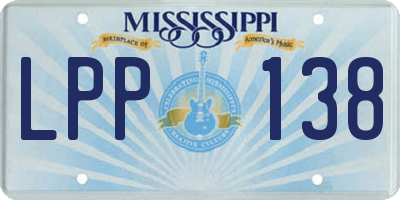 MS license plate LPP138