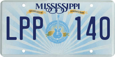 MS license plate LPP140
