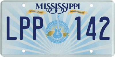 MS license plate LPP142