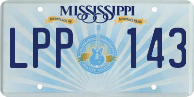 MS license plate LPP143