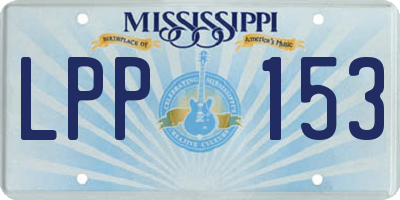 MS license plate LPP153