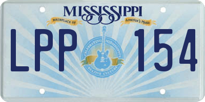MS license plate LPP154
