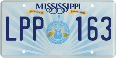 MS license plate LPP163