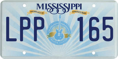 MS license plate LPP165