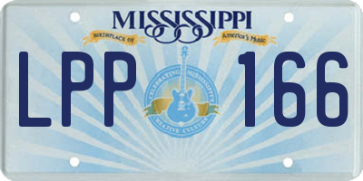 MS license plate LPP166