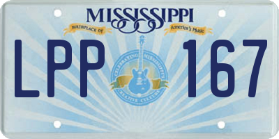 MS license plate LPP167